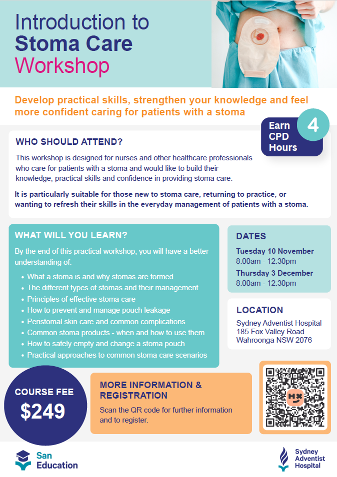Stoma Care Workshop flyer
